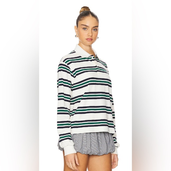 Lioness LEISURE LONG SLEEVE POLO | IVORY MOSS C00 - Picture 2 of 4